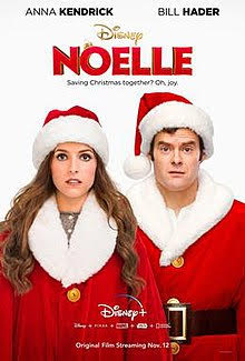 Bill Hader and Anna Kendrick in their Christmas attire displaying the pure confusion within their roles in the film.
