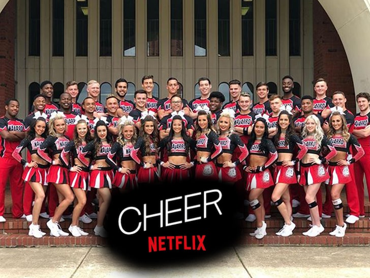 The Navarro Cheer team showing off their pride before competing in the challenge of their lifetime. 
