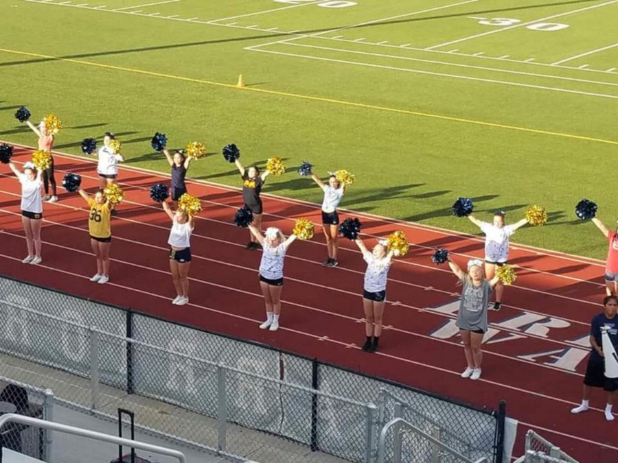 The Frederick Cheer Team getting ready for the season.
