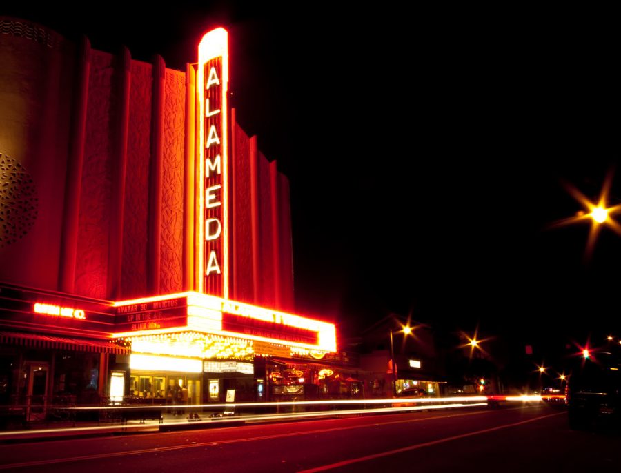 This is a photo of a movie theater taken over a decade ago. Familiar lights and sounds have recently started to pop back up with movie theaters opening once again.