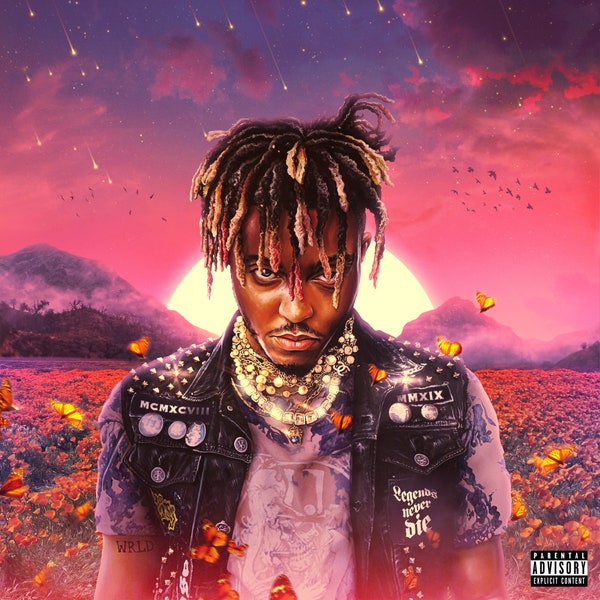 This is the album cover for Juice Wrld’s new album. Produced by Grade A Productions and Interscope Records, this album is the latest release from the artist.