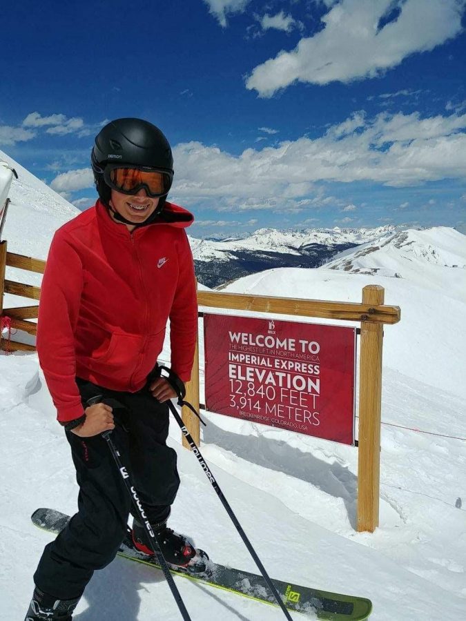 Senior Conner Thomas all ready to ski in this year’s ski season.