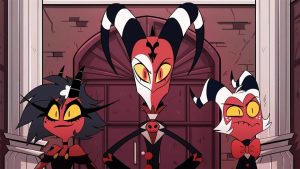 Demon imps Millie, Blitzo, and Moxxie enter an old building to fulfill one of their assassin contracts in the adult animated series Helluva Boss. The animated series about demonic hitmen has exploded in popularity over the past six months, making it one of the most popular channels on YouTube. While very bloody and very shocking, Helluva Boss is also very well made, very well acted, and very entertaining overall.