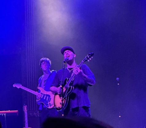 Mac Ayres singing the song “Easy,” during his concert from the “Comfortable Enough 2023 North American Tour,” in Denver at Ogden Theatre. Mac Ayres has gained a strong following and continues to display his talented skills as his vocals are still simple yet clean.
