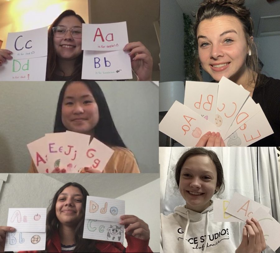 The Key Club works hard, and they have helped the community in many ways, for example making cards to help teach kids.