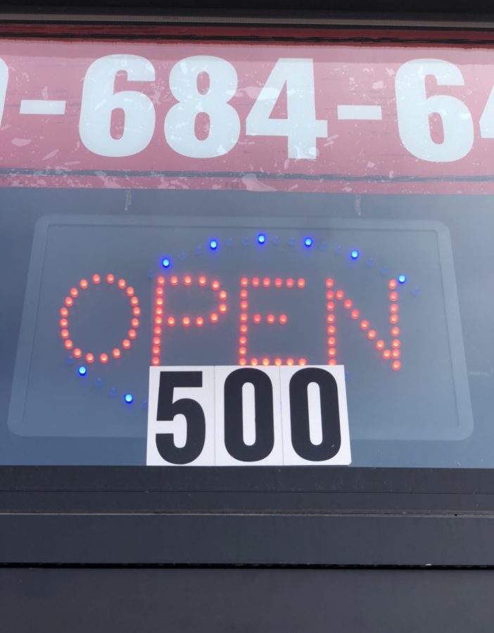 Here’s a common sight, an “Open” sign at Teriyaki Madness as well as other places. Businesses are opening back up again and in more ways than one. 