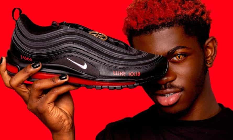 The modified Nike Air Max 97s with a drop of blood in the midsoles in collaboration with Lil Nas X are some of the most controversial shoes in history. Coming out after a new music video for “MONTERO,” Lil Nas seems to be going with a new satan/demon style.