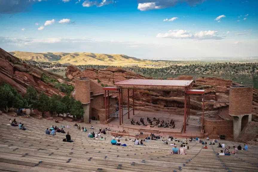 John Wenzel
The Colorado symphony preforms a sold-out Acoustic on the rocks show on July 28, 2020. The socially distanced shows were fully acoustic with strict crowd limits to adhere to coronavirus restrictions.
