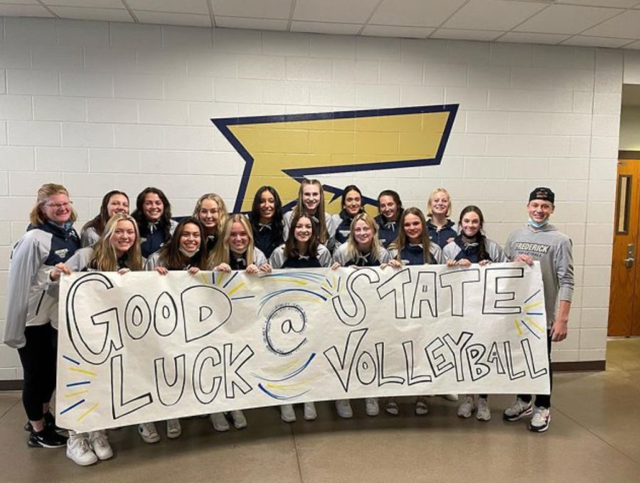 Frederick Volleyball getting sent off to state