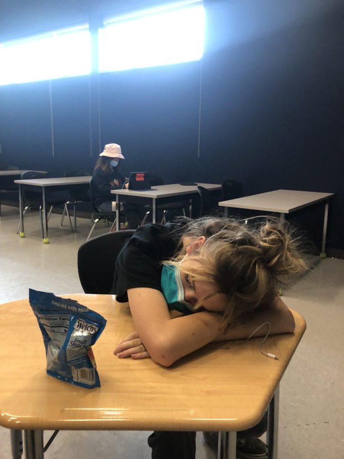 Kid sleeping in class
