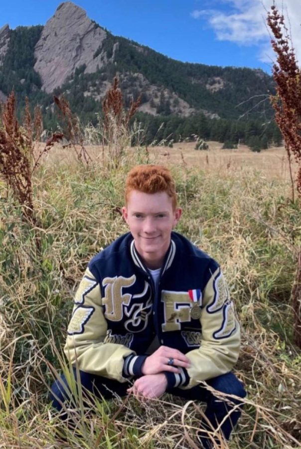 Garrett Colvin smiles at the camera for his senior pictures. Garrett has been a fantastic leader at Frederick High, and plans to continue his leadership after high school as part of the United States Armed Forces.