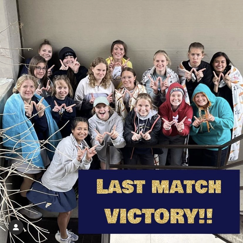 The+girls+tennis+team+exited+for+their+last+match+victory%2C+picture+from+FHS+girls+tennis+team+instagram+account+serving+it+up