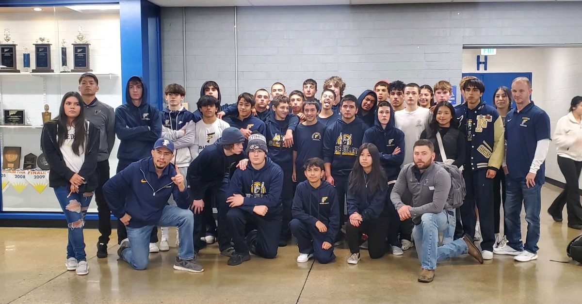 The wrestling team looking fierce for a photo before the day gets started on their debut tournament of the 2023 season. Coach Medina states, “As a team we need to continue to foster the belief that we can and will make this happen. Wrestling is a grueling sport. It’s not for the faint of heart. But if we continue to push each other and believe in one another the sky’s the limit. We will look to learn and grow from our matches throughout the year and look to peak right for regionals and state. We will harp on technique, fill whatever holes we have in our game and WE WILL be ready. We are just getting started.”