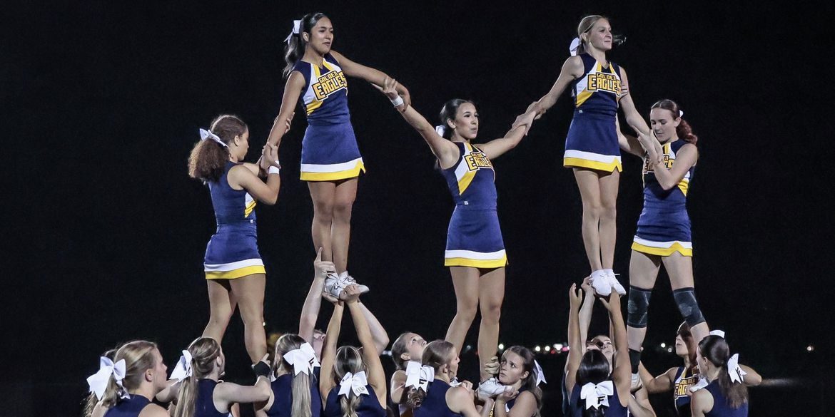 The Frederick cheer teams performance during the halftime did not let fans down