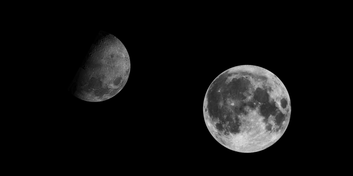 A double-exposed photo of Earth's single moon. While Earth will have a second moon for 58 days, the night sky won't look like this: the 33-mile long 2024 PT5 will not be visible with the naked eye.