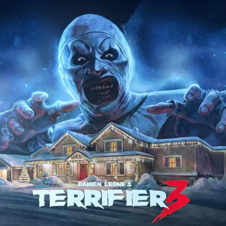 The poster given to everyone who attended the Terrifier 3 premiere in London.