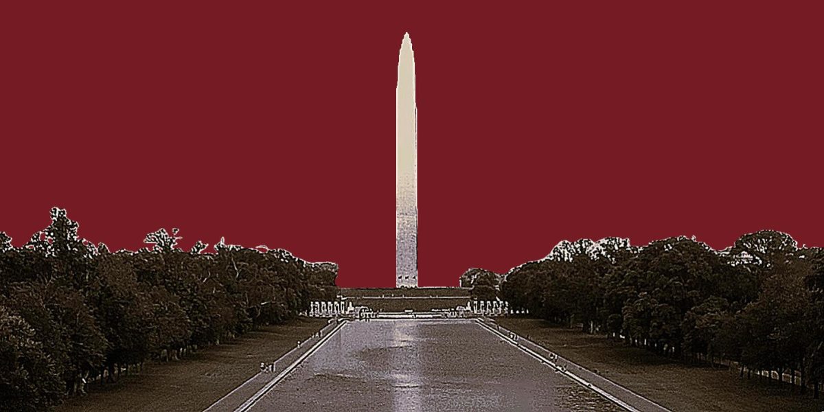 I uploaded photos from my vacation to Washington, D.C. and asked an AI illustrator to make them "look sinister," and this is what it did to my photo of the Washington Monument. So the Terminator films are a lot less frightening to me now. Also, the federal government may cut all but essential services starting at 12:01 a.m. tonight.