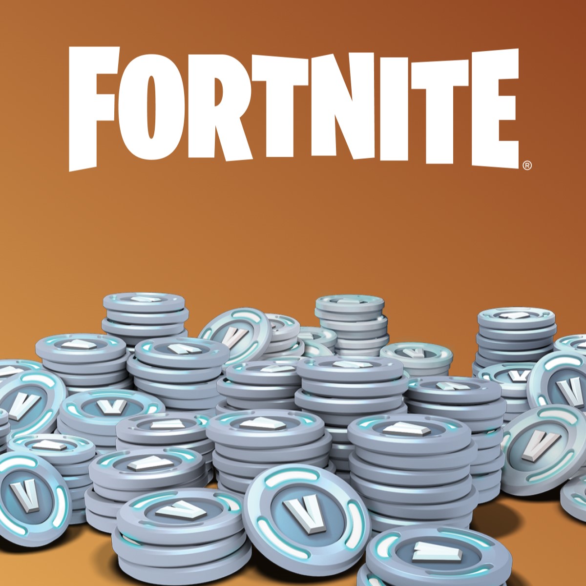 V-Bucks are shown in the art for Fortnite gift card packs. The game asks players to spend in-game currency instead of pricing items in real dollar amounts, which causes buyers to not think about the real cost of items and spend more. This dark pattern is used by many video games and was even used by theme parks like Disneyland for a time. (Epic Games)