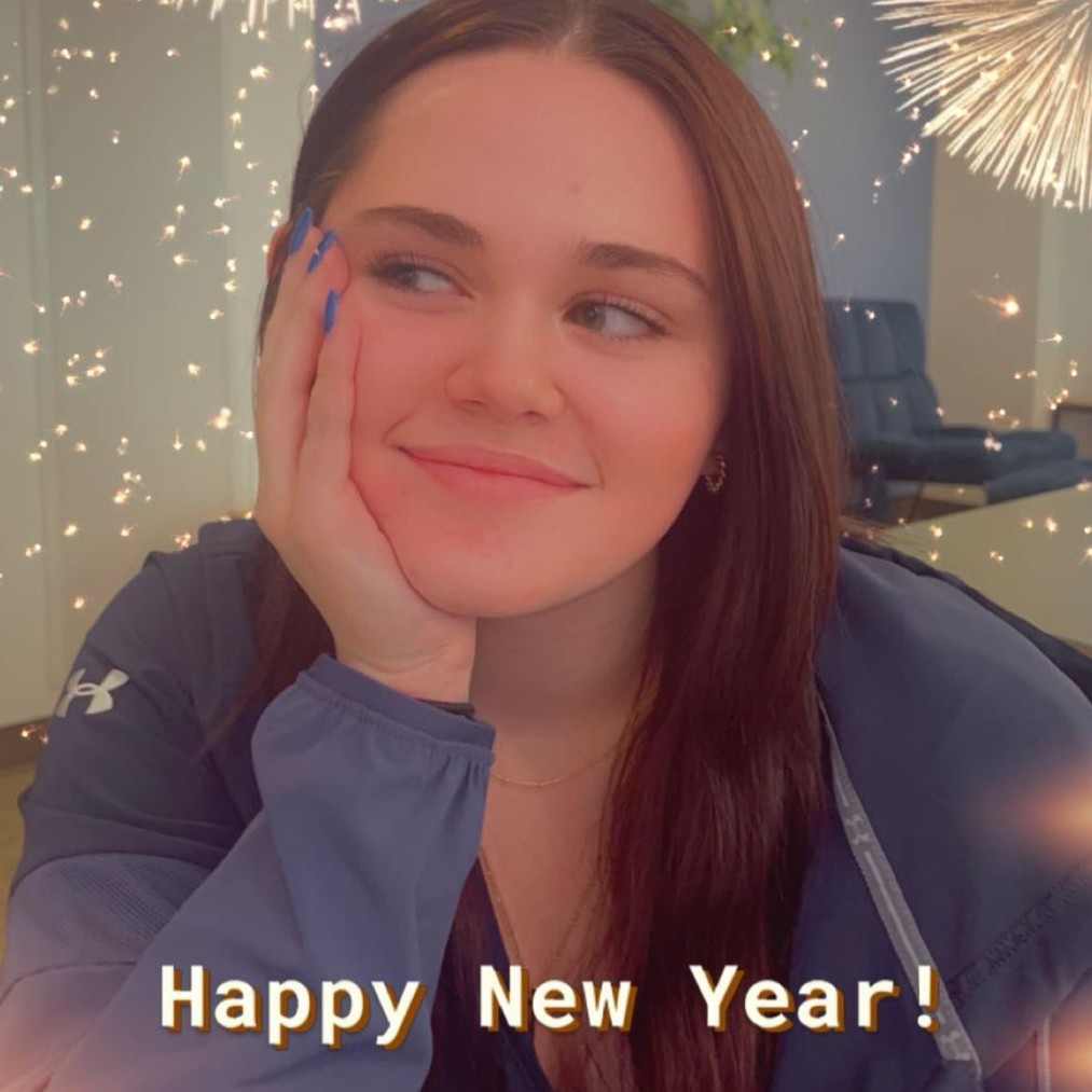 Mackenzie Smotts using a Snapchat filter to celebrate the New Year. Being able to set a New Year’s resolution can be extremely hard, but why is that? 