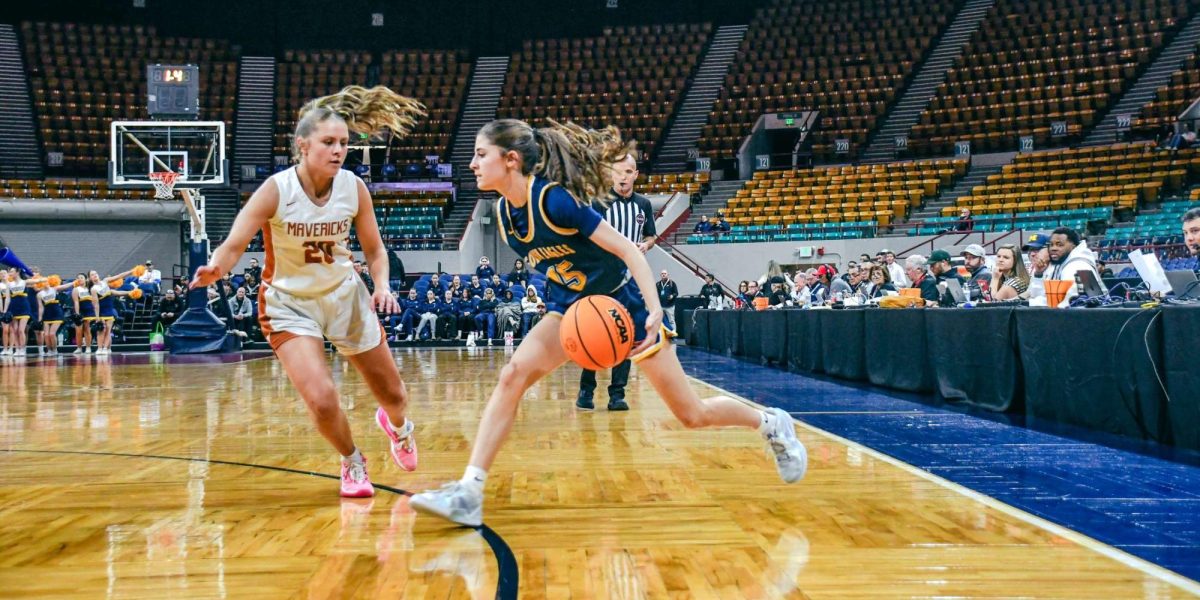 Leaps and strides for the sophomore Makaylin Torres. Playing a key role in the team’s success leading up to playoffs, Torres continued that contribution in Frederick’s Great Eight playoff game. (Jenna Johnston) 