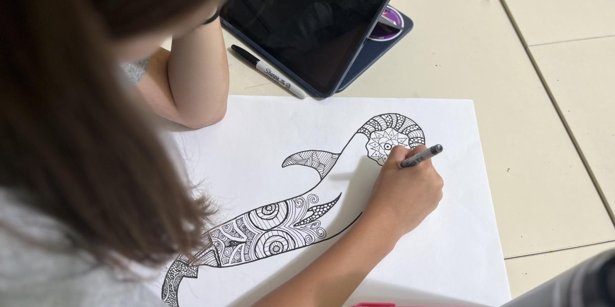 Art classes at Frederick High School are crucial to have. These classes give students amazing chances to be creative, and to get to learn more. (Courtesy of Sebastian Pettitt)