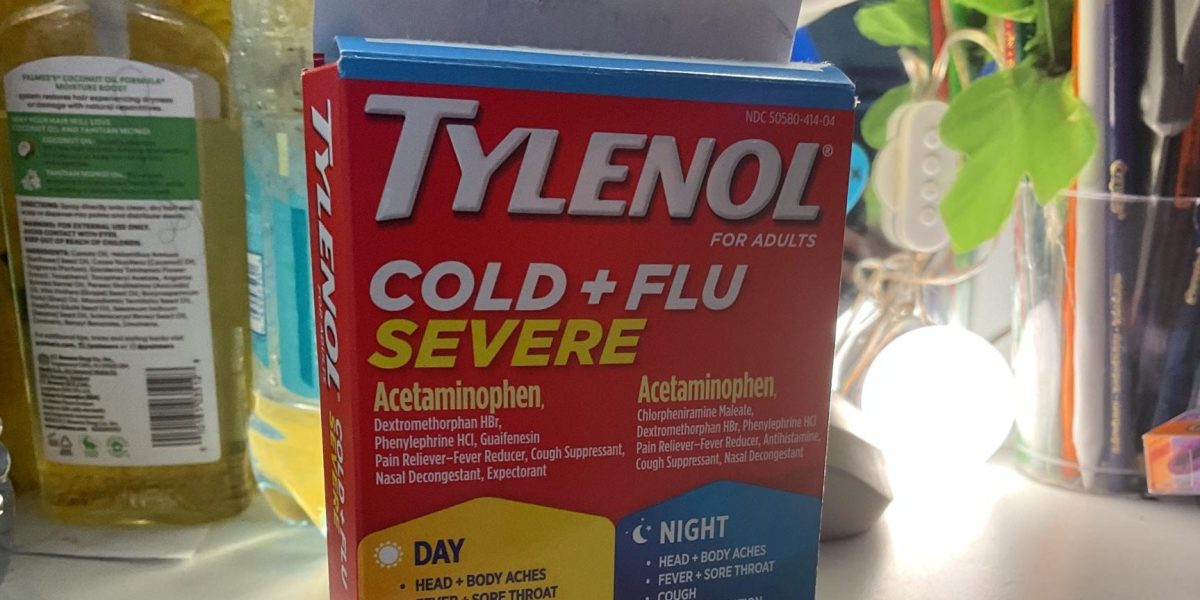 Tylenol, the most used product that pregnant women use that helps reduce pain and maternal fever. Tylenol comes in many different kinds, the one shown above is used for cold and the flu, most pregnant woman would use the most used kind of Tylenol that is just white and has the word “Tylenol” written in red.