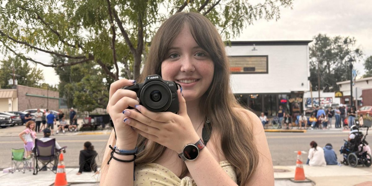 Senior Kenzie Kincaid has been in yearbook since her freshman year, and she has enjoyed every moment. She works on pages of the yearbook with her group, and has a lot of fun doing it.