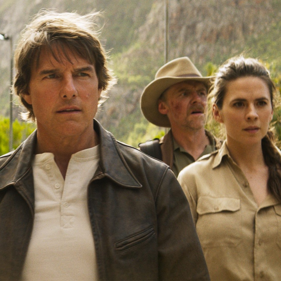 Ethan Hunt (Tom Cruise) and his associates Benji (Simon Pegg) and Grace (Hayley Atwell) land in South Africa to defeat the rogue AI The Entity. (Paramount/Skydance)