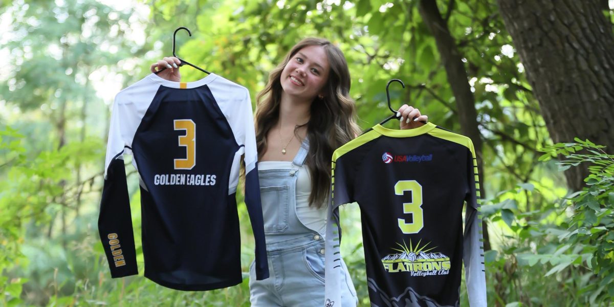 Posing with both her club and school affiliated volleyball jersey, Kyla stays true to her number three. Her "lucky number" if you will. (Chris Tone)