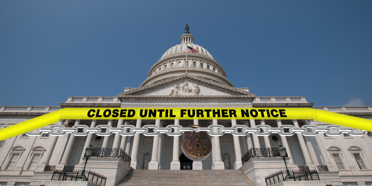 The White House closed off in an artistic symbolism of a government shutdown. This year’s ongoing government shutdown calls into question the finesse of America’s representatives. (Kaz Vorpal Wikimedia Commons)