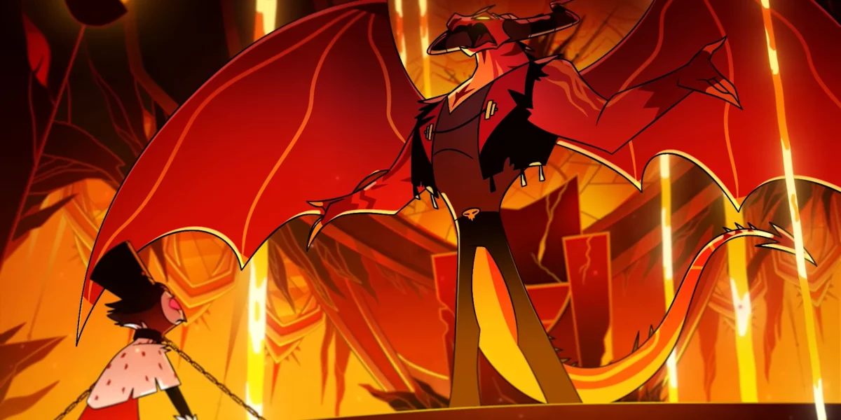 Prince Stolas of The Ars Goetia appeals to satan to release his former lover, Blitzo in episode eleven of Helluva Boss season two. Even though this aired a year ago, it is still making a comeback and has been a popular show since its release.  (Spindle Horse) 