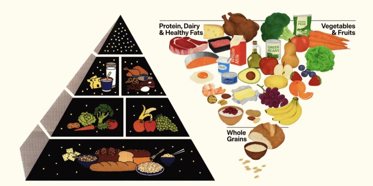 RFK Jr and Brooke Rollins recently released a new food pyramid to the public. This pyramid is upside down compared to the last food pyramid. (Real Food Gov)