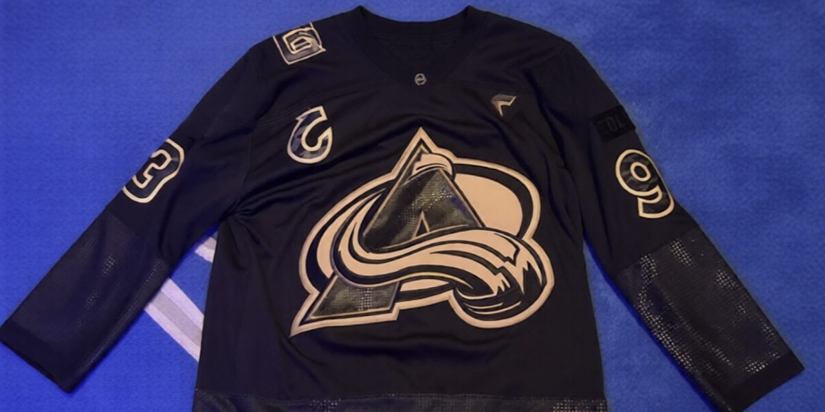 This photo represents the Colorado Avalanche alternate jersey that features a team's logo and
colors. It’s a symbol of their identity and dominance during this NHL season.